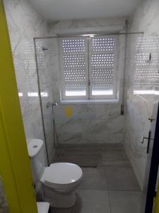 Koupelna v ubytování Albergue de São Bento