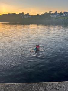 a person swimming in a body of water at Stein Inn in Stein