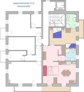 Půdorys ubytování Residenza Domino