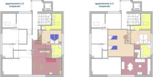 Půdorys ubytování Residenza Domino