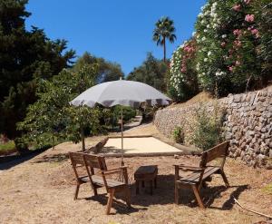 Vonkajšia záhrada v ubytovaní Mas Chamarel à Sanary-sur-Mer au milieu des vignes et oliviers
