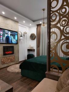 Un televizor și/sau centru de divertisment la President Kop Lux Apartman