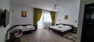 Postel nebo postele na pokoji v ubytování Cabana Floare de Colt 2