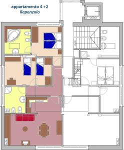Půdorys ubytování Residenza Domino