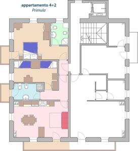 Půdorys ubytování Residenza Domino