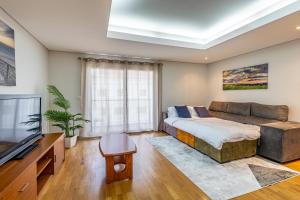 TV a/nebo společenská místnost v ubytování Machico City Apt