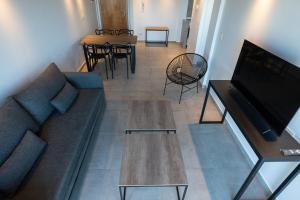 Portales de la Patagonia Apartments的电视和/或娱乐中心