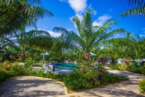 Palm Pran Resort外面的花园