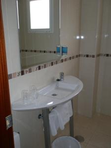 Koupelna v ubytování Hotel Mayna