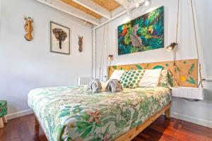 Posteľ alebo postele v izbe v ubytovaní La Selva Urbana Loft Tranquilo y Céntrico