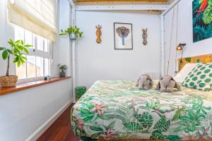 Posteľ alebo postele v izbe v ubytovaní La Selva Urbana Loft Tranquilo y Céntrico