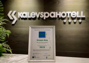 Certifikát, hodnocení, plakát nebo jiný dokument vystavený v ubytování Kalev Spa Hotel & Waterpark