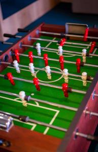 a close up of a snooker game on a table at Alpina Hotel in Gudauri