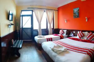 Tempat tidur dalam kamar di Mountain Resort