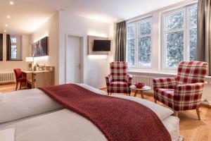 TV a/nebo společenská místnost v ubytování Blatter's Arosa Hotel & Bella Vista SPA