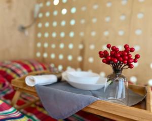 A seating area at Flower house 5