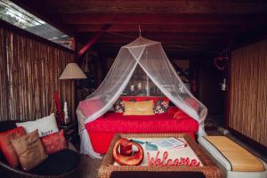 Postelja oz. postelje v sobi nastanitve THE MAGICAL LAVA TEMPLE with EPIC Volcano Views!