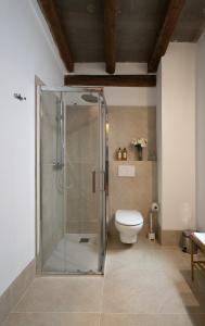 a bathroom with a shower and a toilet at Ramón Llull House in Palma de Mallorca