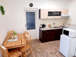 Kuchyňa alebo kuchynka v ubytovaní Apartmán Anežka