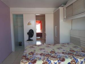 Postel nebo postele na pokoji v ubytování Lindo Duplex à 50 metros da praia