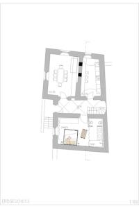 a floor plan of a house at Historisches Townhouse in Prad in Prato allo Stelvio