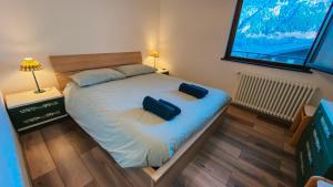 Postel nebo postele na pokoji v ubytování Appartamento panoramico
