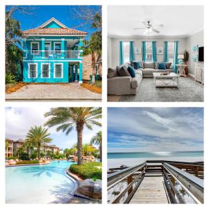a collage of four pictures of a house at Turquoise Waters in Destin