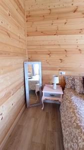 Postel nebo postele na pokoji v ubytování Las cabañas de Tino
