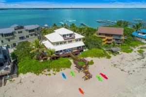 an aerial view of a house on the beach at Xanadu in Stuart