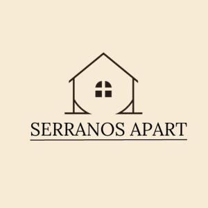 logotipo de la casa con el título de logotipo simple para un agente hipotecario en Serranos Apart en Tandil