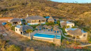 an aerial view of a resort with a swimming pool at Villas del Sol in Ipala