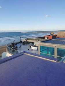 a view of the beach from the roof of a building at mehdiya plage in Kenitra