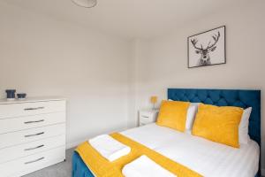 Ένα ή περισσότερα κρεβάτια σε δωμάτιο στο Cosy 2 bedroom house in Consett