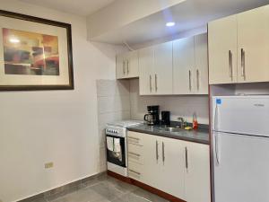Dapur atau dapur kecil di Remarkable 1-Bed Apartment in Noord