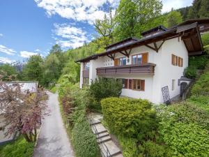 an aerial view of a house with a path at Holiday Home Karin by Interhome in Zell am See