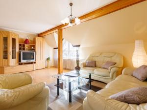 Televízia a/alebo spoločenská miestnosť v ubytovaní Apartment Domi by Interhome