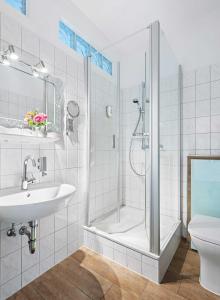 Koupelna v ubytování Hotel Liebl
