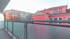 a view of a balcony with buildings in the background at Italianway - Brianza 14 A in Milan