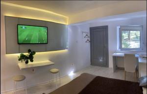 TV a/nebo společenská místnost v ubytování studio in vila- natural 22 C !