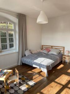 Postel nebo postele na pokoji v ubytování Bergblick Apartment Sächsische Schweiz