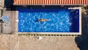a person swimming in a swimming pool at Casa da Pinheira 2 in Funchal