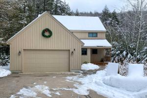 a garage with a christmas wreath on top of it at North Conway Retreat - 1 Mi to Cranmore Mountain! in North Conway