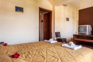 TV a/nebo společenská místnost v ubytování Aeolos Hotel