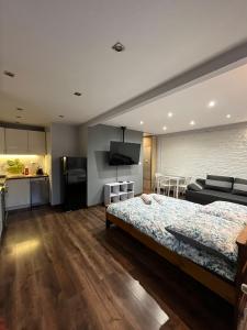 Η κουζίνα ή μικρή κουζίνα στο Luxury apartaments Klimatyzacja