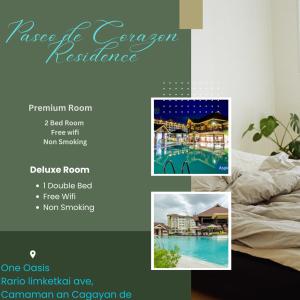 un collage di foto di un resort di One Oasis By Paseo de Corazon Residence a Cagayan de Oro