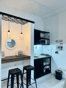 Kuchyň nebo kuchyňský kout v ubytování Terrazas de Rondeau