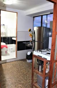 Dapur atau dapur kecil di Minidepartamento Arcopata