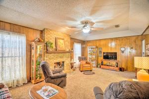 a living room filled with furniture and a fireplace at Midland Vacation Rental Close to Downtown in Midland