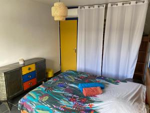 Un pat sau paturi într-o cameră la Appart cosy à Pointe-à-Pitre