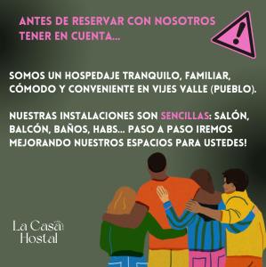 a poster of a group of people hugging at La Casa Hostal De Vijes in Vijes